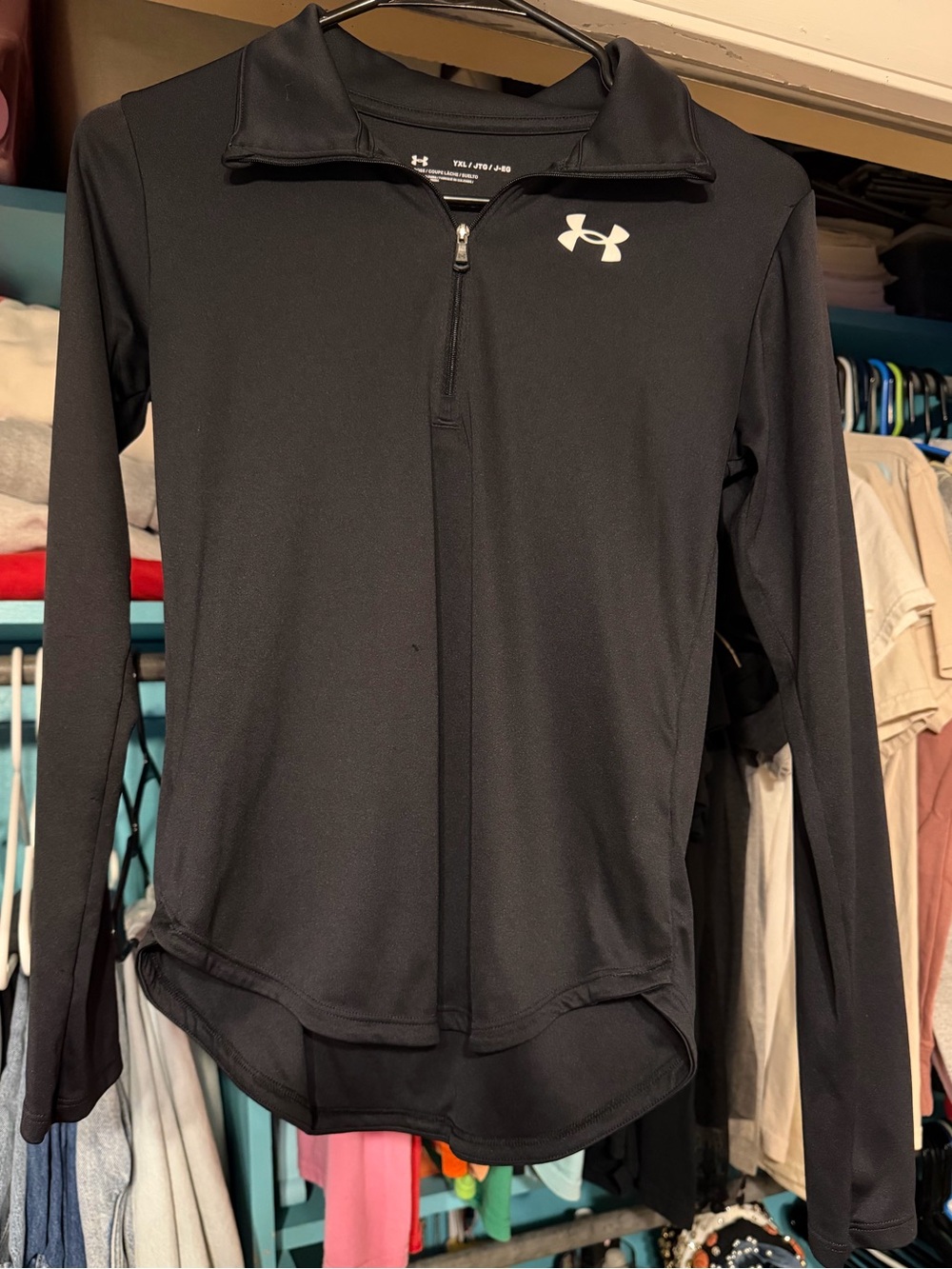 Under Armour Black Long-Sleeve Half-Zip Performance Top